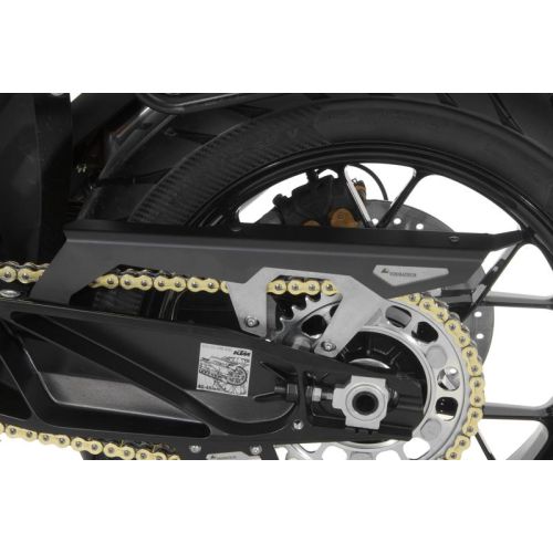 01-371-5045-0 Chain guard, black anodised, for KTM 1050 Adventure/ 1090 Adventure/ 1290 Super Adventure (-2020)/ 1190 Adventure/ 1190 Adventure R