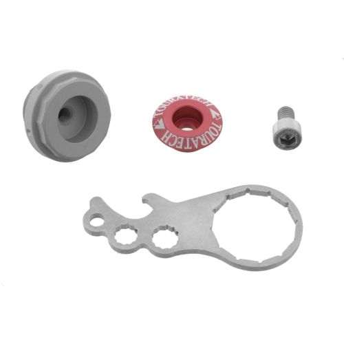 01-408-5231-0 Oil filler cap with special tool, red anodised for Kawasaki Versys 650 (from 2012)/ Versys 1000