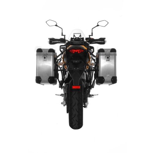01-408-5750-0 ZEGA Pro aluminium pannier system 31/31 liter with steel rack black for Kawasaki Versys 650 (2010-2014)