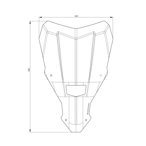01-403-6220-0 Windscreen L transparent for Honda CRF1100L Africa Twin (-2023)