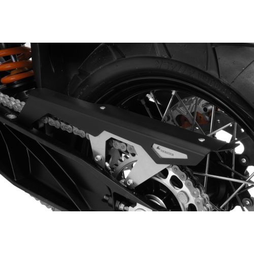 01-371-5045-0 Chain guard, black anodised, for KTM 1050 Adventure/ 1090 Adventure/ 1290 Super Adventure (-2020)/ 1190 Adventure/ 1190 Adventure R