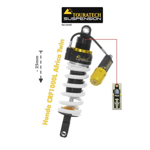01-402-5866-0 Touratech Suspension lowering (-25mm) for Honda CRF1000L Africa Twin (2018-) Type Level2