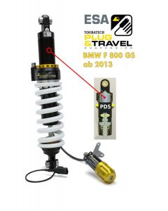 Touratech suspension shock for BMW F800GS from 2013 Type: Plug & Travel for BMW ESA