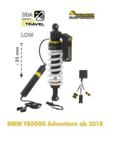 Touratech Suspension lowering -25mm shockabsorber for BMW F850GS Adventure from 2018 DDA / Plug & Travel