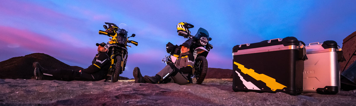 Touratech aluminium panniers for motorcycles