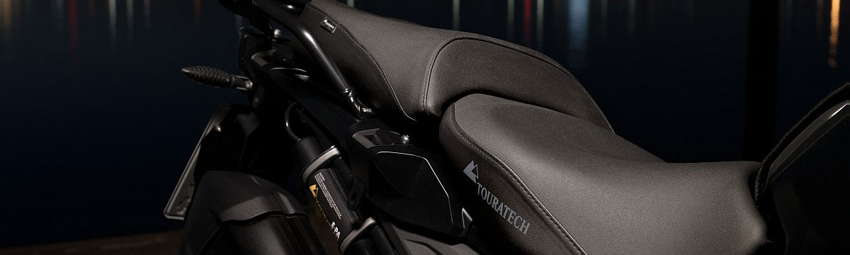 Motorcycle seats from Touratech offer unrivalled long-distance comfort.