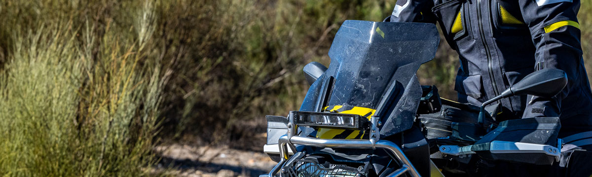 Windscreens from Touratech not only give your motorcycle improved aerodynamics and excellent weather protection, they also provide a gritty adventure look.