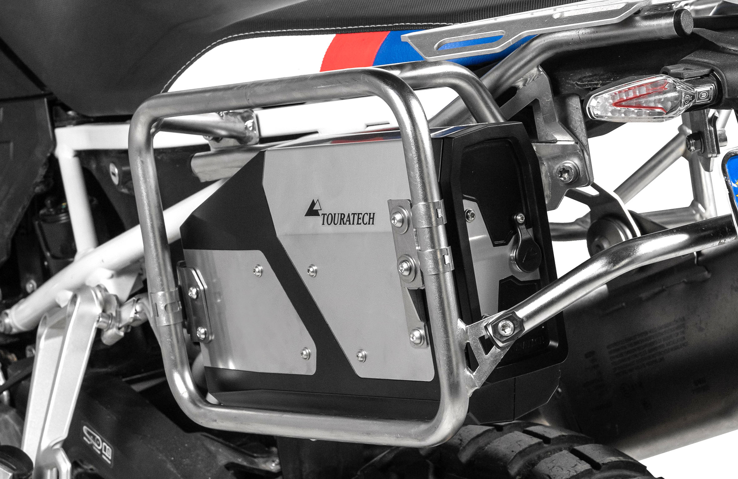 Touratech tool box for pannier rack on the BMW F 900 GS